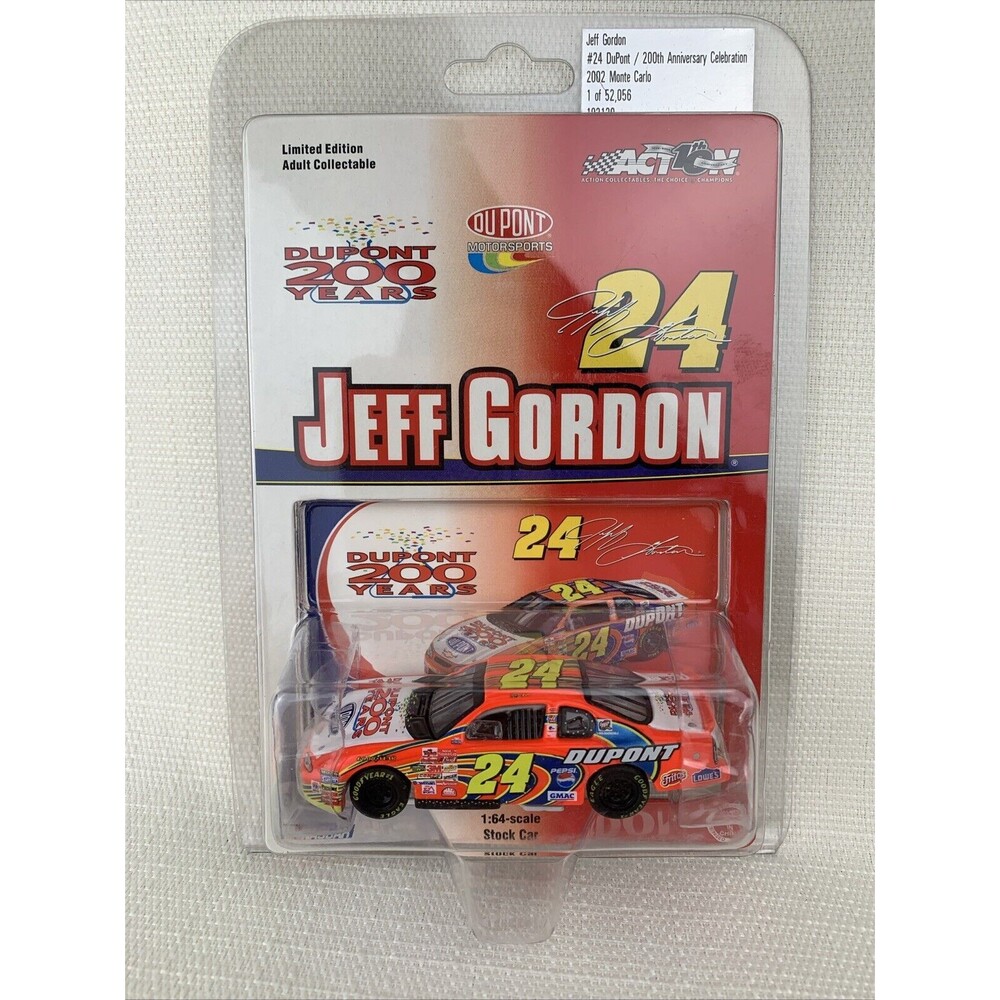 Nascar 1/64 2002 Jeff Gordon #24 Dupont 200 Years 200th Anniversary Monte Carlo